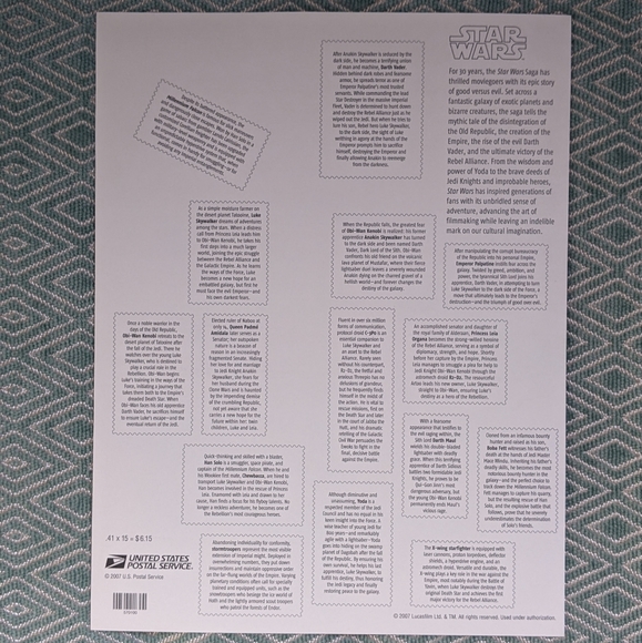 Star Wars 30th Anniversary USPS Stamp Sheet *Price Firm* - Picture 2 of 10